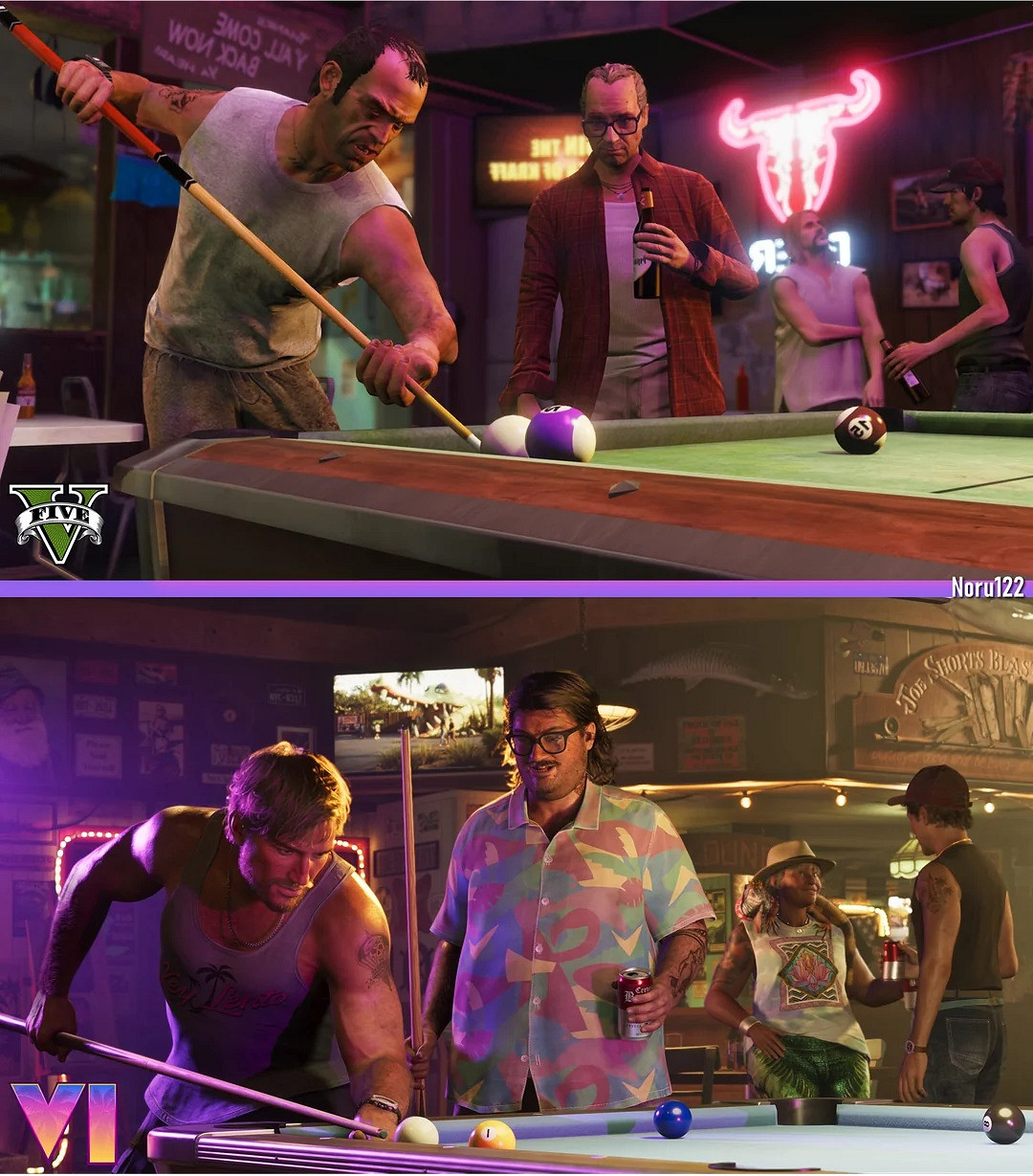 相似度99%!粉絲用《三男一狗》重現《GTA6》官方截圖 相似度99%!粉絲用《三男一狗》重現《GTA6》官方截圖