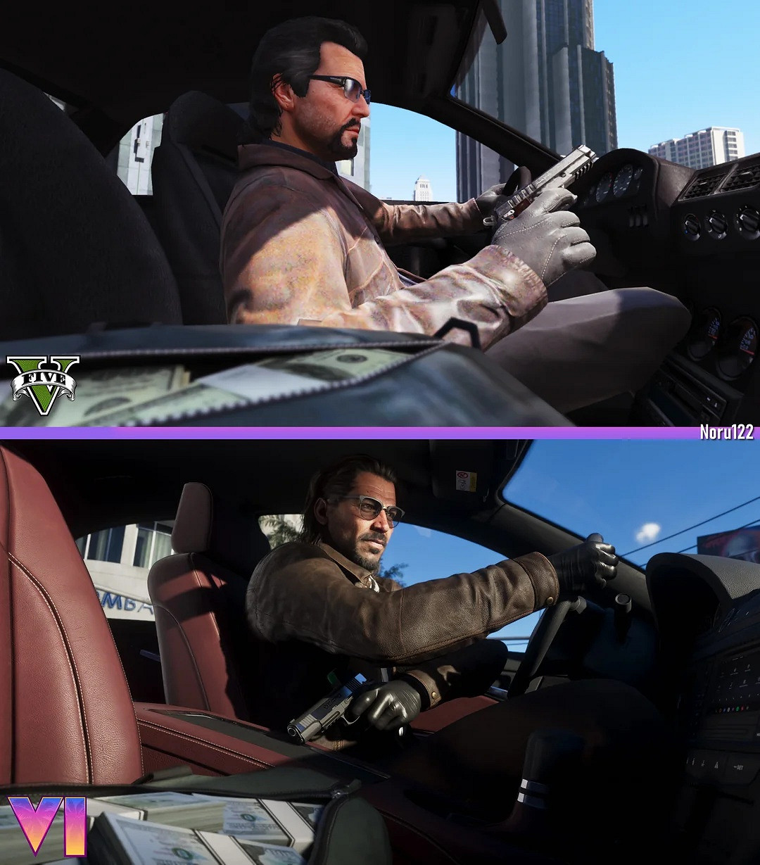 相似度99%!粉絲用《三男一狗》重現《GTA6》官方截圖 相似度99%!粉絲用《三男一狗》重現《GTA6》官方截圖