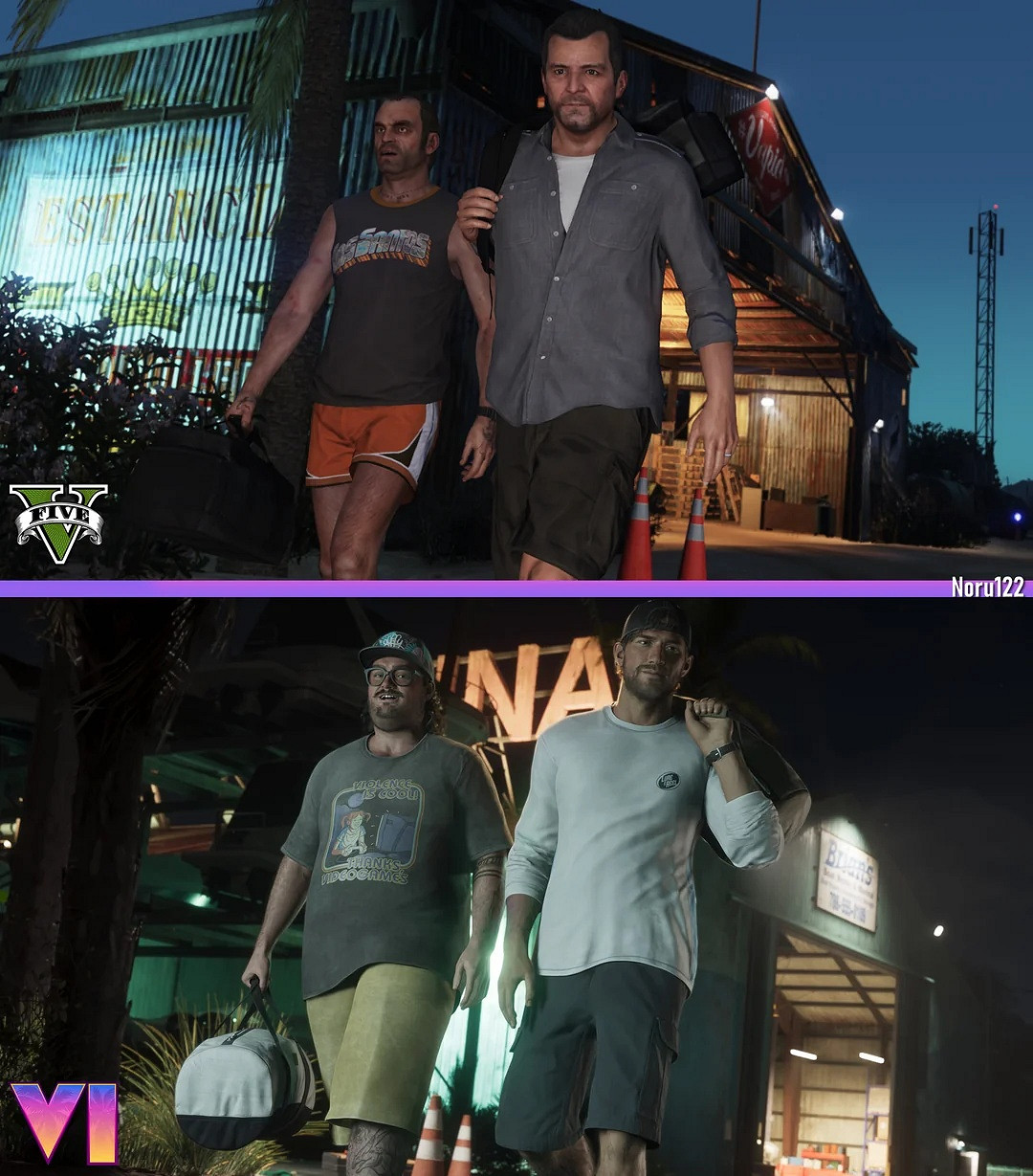 相似度99%!粉絲用《三男一狗》重現《GTA6》官方截圖 相似度99%!粉絲用《三男一狗》重現《GTA6》官方截圖