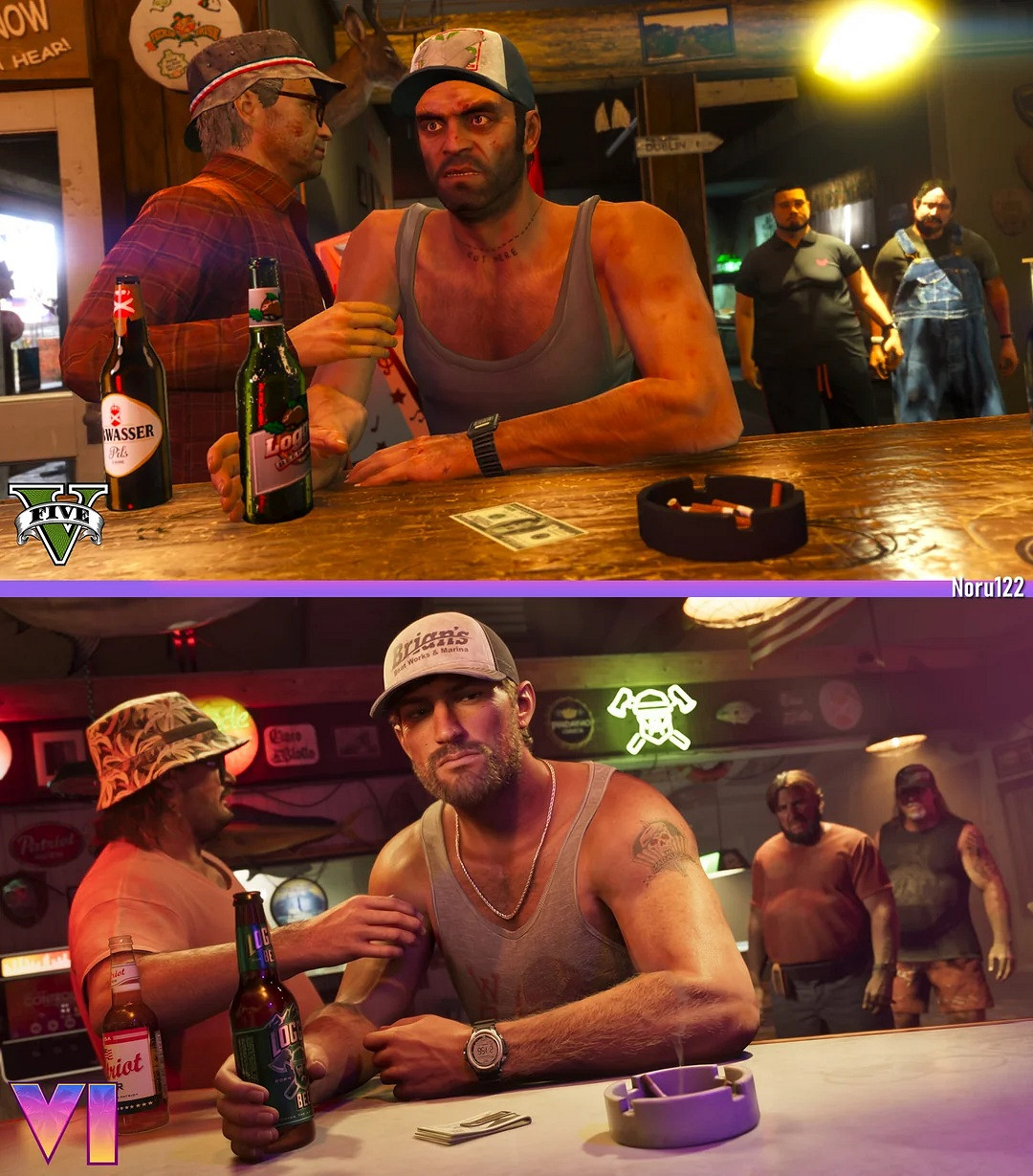 相似度99%!粉絲用《三男一狗》重現《GTA6》官方截圖 相似度99%!粉絲用《三男一狗》重現《GTA6》官方截圖