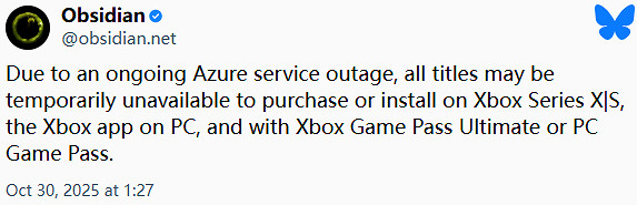 《外圍世界2》發售遭雲服務中斷!購買安裝受影響 《外圍世界2》發售遭雲服務中斷!購買安裝受影響