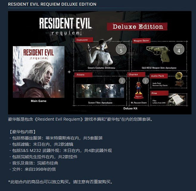 曝PS商店頁面泄露《惡靈古堡9》豪華版含裡昂特工皮膚 曝PS商店頁面泄露《惡靈古堡9》豪華版含裡昂特工皮膚