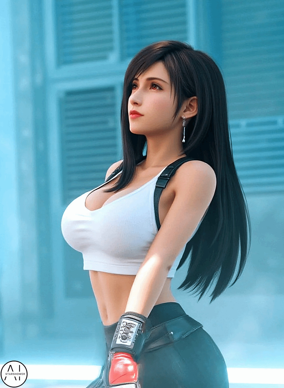 《最終幻想7RE》蒂法AI美圖賞：S線條的極致誘惑！