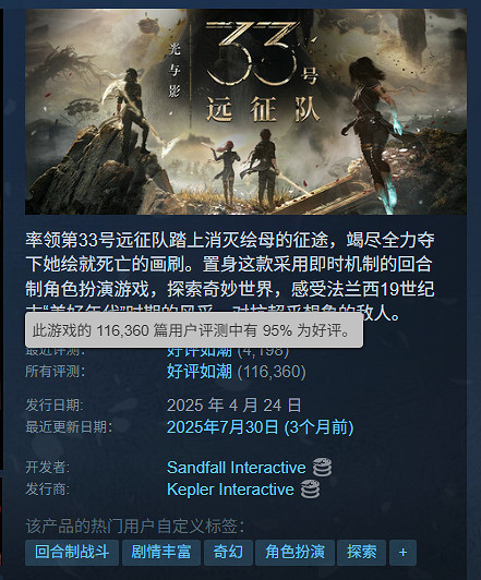 等等黨大勝利!《光與影:33號遠征隊》Steam新史低 等等黨大勝利!《光與影:33號遠征隊》Steam新史低