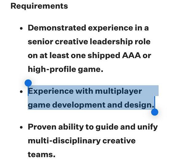 《往日不再》招聘要求有著多人遊戲經驗 或轉服務型 《往日不再》招聘要求有著多人遊戲經驗 或轉服務型