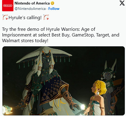 《塞爾達：封印戰記》全美指定零售商將開放線下試玩