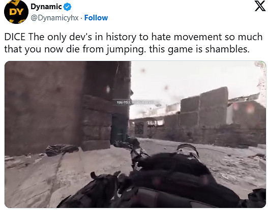 《戰地風雲2042》開發者確認"跳躍猝死"BUG:為復活機制異常 《戰地風雲2042》開發者確認"跳躍猝死"BUG:為復活機制異常