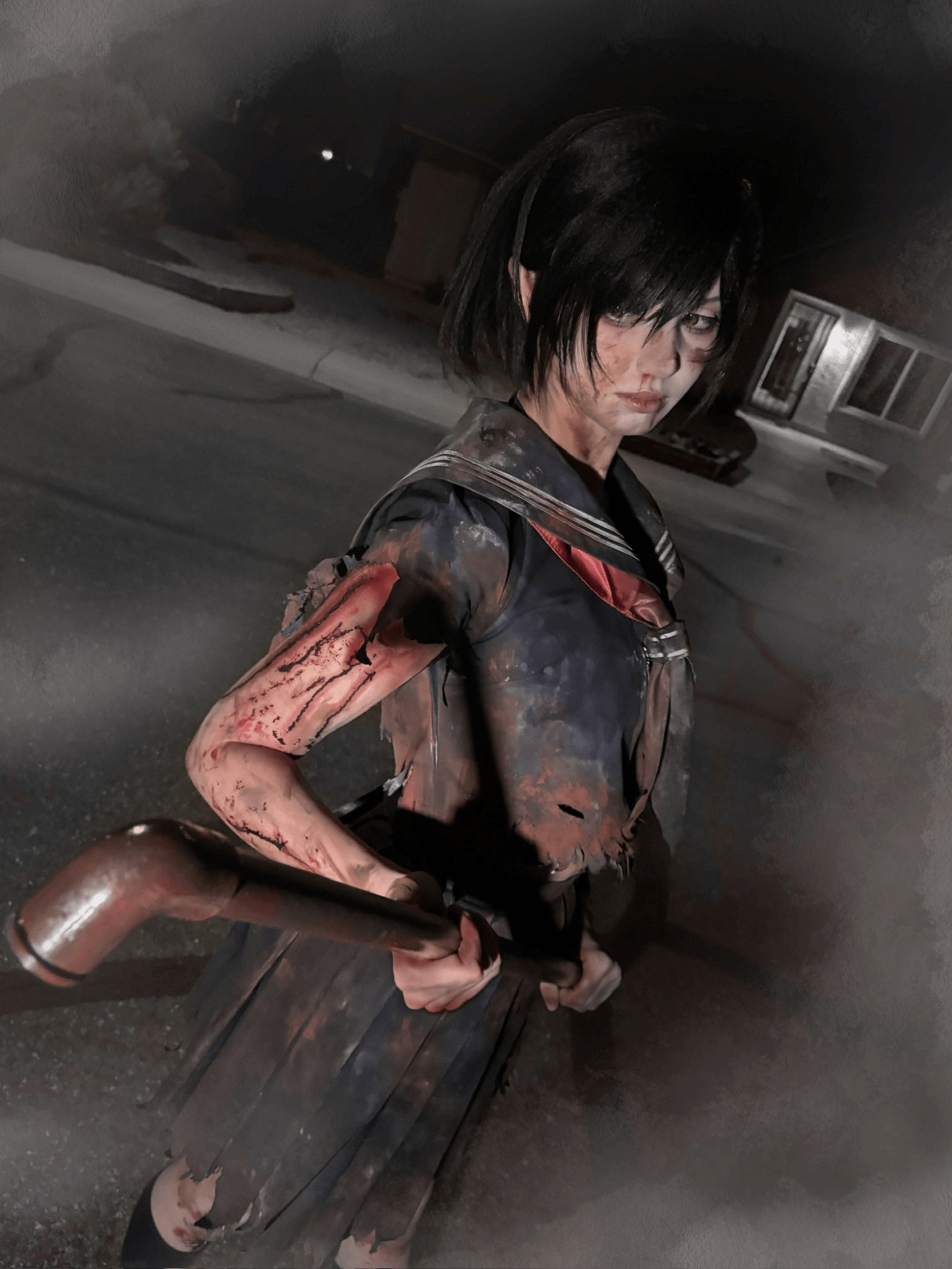 小姐姐曬出《沉默之丘f》超帥COS:戰損JK服手持鋼管! 小姐姐曬出《沉默之丘f》超帥COS:戰損JK服手持鋼管!