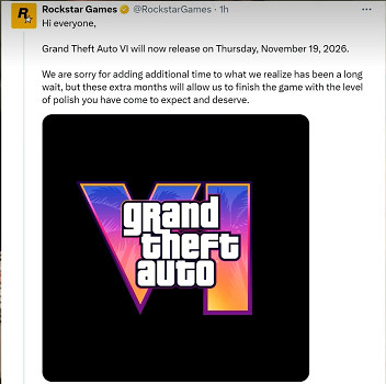我們真不跳了！T2執行官對《GTA6》新發售日充滿信心