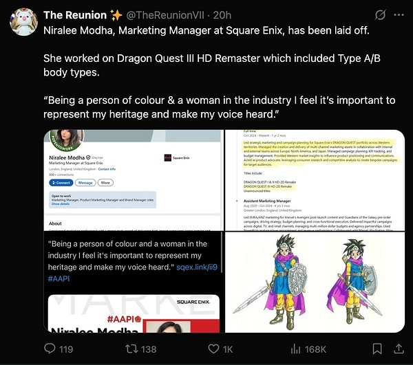 Square Enix外科手術式裁員 精準切割“覺醒派系”