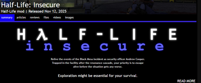 《戰慄時空》新MOD發布：聚焦保安員逃生歷程的全新故事