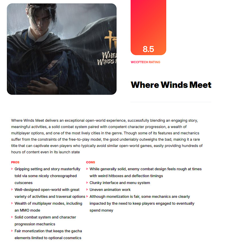 《燕雲十六聲》PC版M站均分85:元素過多但未發揮潛力 《燕雲十六聲》PC版M站均分85:元素過多但未發揮潛力