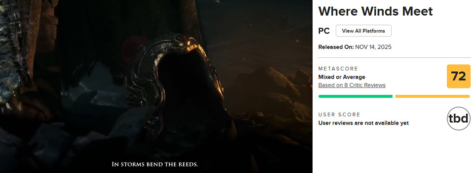 《燕雲十六聲》PC版M站均分85：元素過多但未發揮潛力