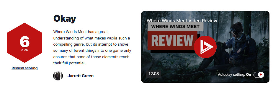 《燕雲十六聲》IGN 6分:一座半速運行的遊樂園! 《燕雲十六聲》IGN 6分:一座半速運行的遊樂園!