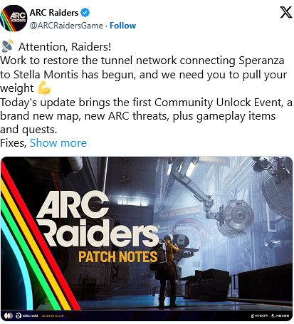 《ARC Raiders》社區挑戰提升難度：推進速度超預期