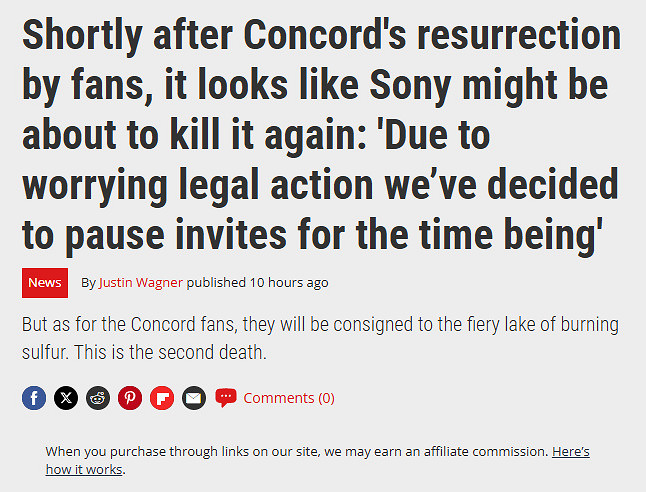 復活失敗!索尼將來有可能起訴《星鳴特攻》伺服器創建者! 復活失敗!索尼將來有可能起訴《星鳴特攻》伺服器創建者!