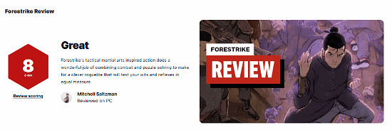 IGN為《預視武宗》打8分:巧妙結合戰鬥解謎 充滿新鮮感 IGN為《預視武宗》打8分:巧妙結合戰鬥解謎 充滿新鮮感