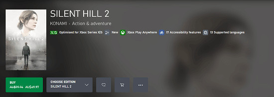 《沉默之丘2RE》登陸澳大利亞Xbox商店 開放下載並享半價