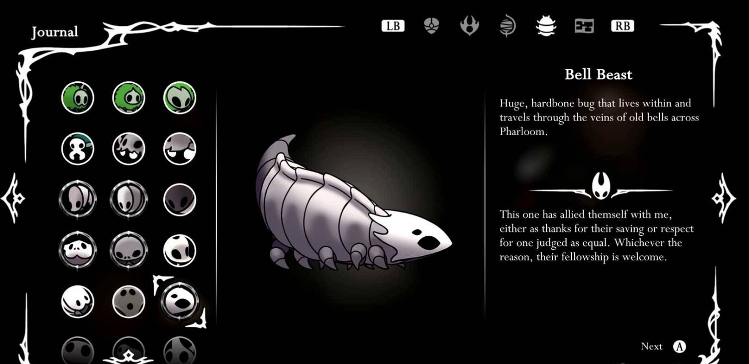 《空洞騎士絲之歌》獵人日誌解鎖方式 《空洞騎士絲之歌》獵人日誌解鎖方式