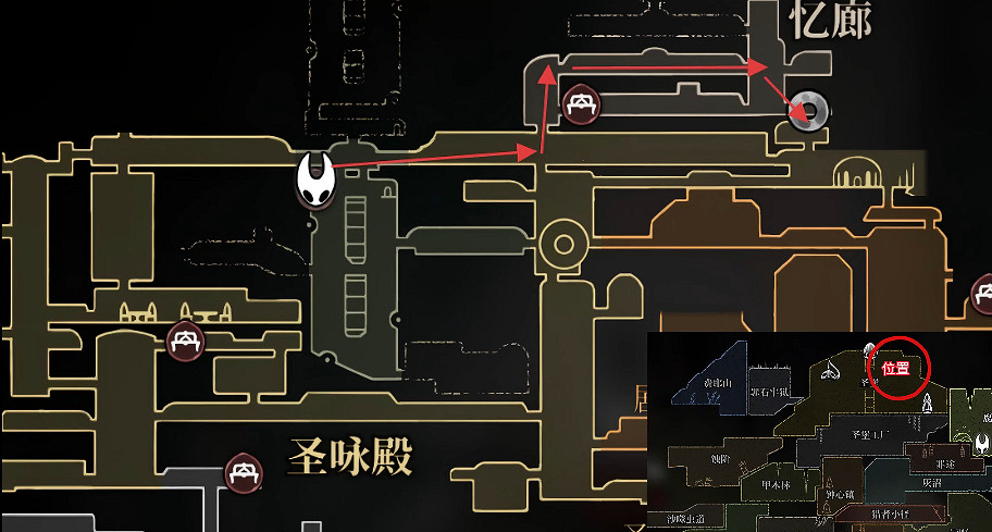 《空洞騎士：絲之歌》全地圖師位置