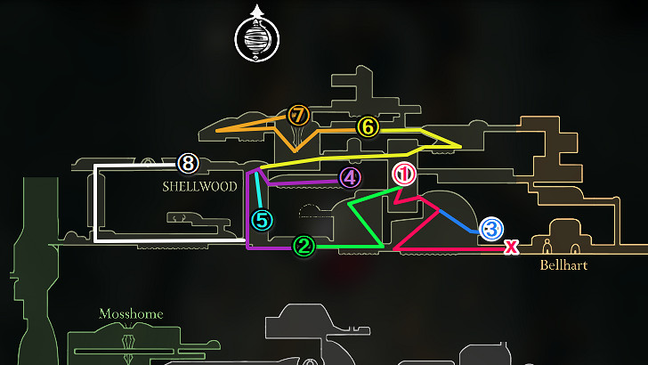 《空洞騎士：絲之鴿》全地圖流程路線圖文攻略