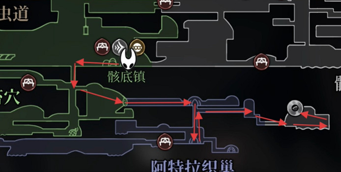 《空洞騎士絲之歌》面甲殘片全收集 (第6頁：阿特拉織巢)