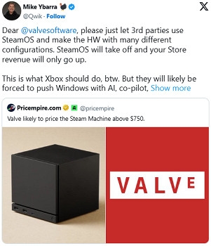 前暴雪總裁建言V社：開放SteamOS給第三方硬體商！