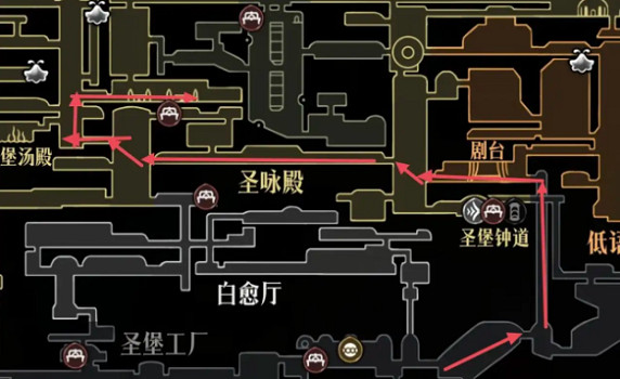 《空洞騎士絲之歌》紡絡珍饈最佳燻肉跑圖路線