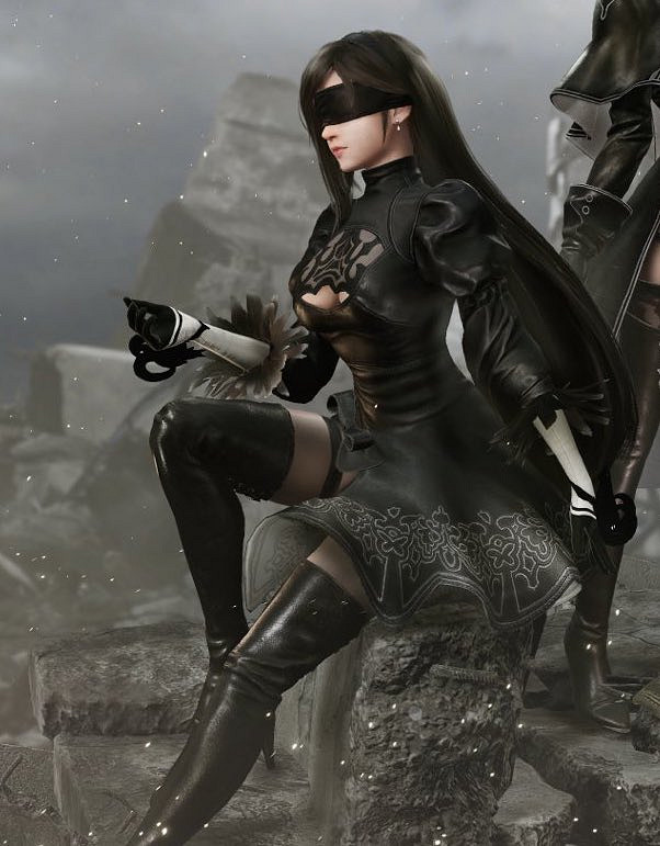 《尼爾》角色設計師繪製《FF7》連動插畫：蒂法太美了!