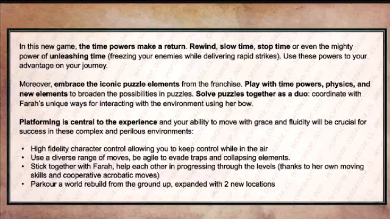 曝《波斯王子:時之沙RE》早期提案與實機畫面泄露 曝《波斯王子:時之沙RE》早期提案與實機畫面泄露