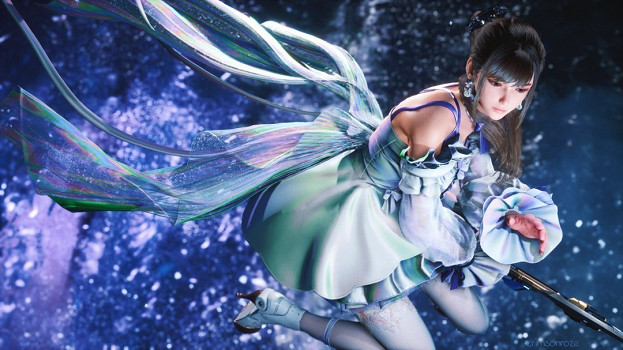 《劍星》伊芙紅色旗袍雕像絕美亮相！這大雷誰頂得住