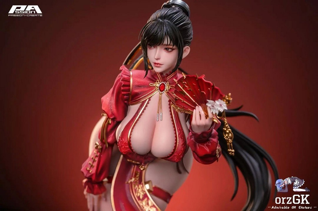 《劍星》伊芙紅色旗袍雕像絕美亮相！這大雷誰頂得住