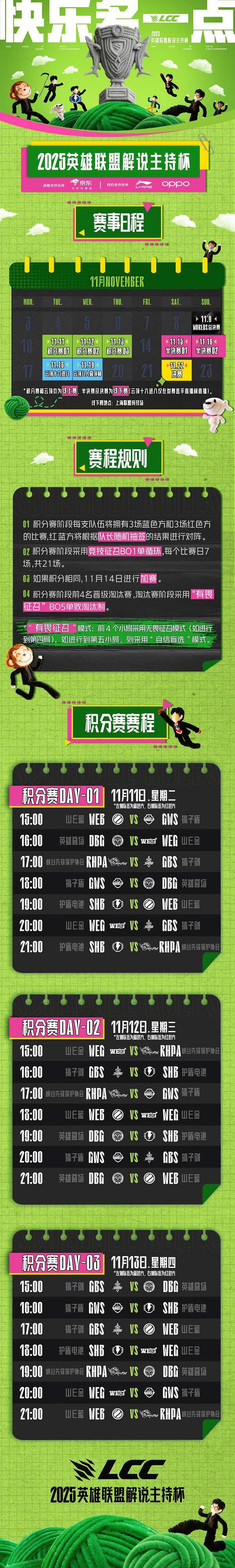 《英雄聯盟》2025解說主持杯賽程表一覽