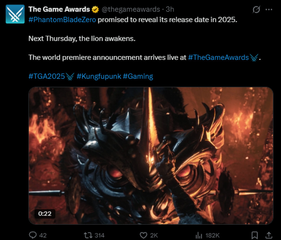 定檔TGA!《影之刃零》將於2025 TGA公布發售日期 定檔TGA!《影之刃零》將於2025 TGA公布發售日期