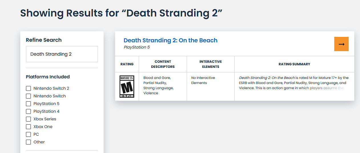 獨占周期要延長?《死亡擱淺2》PC版評級訊息突然消失