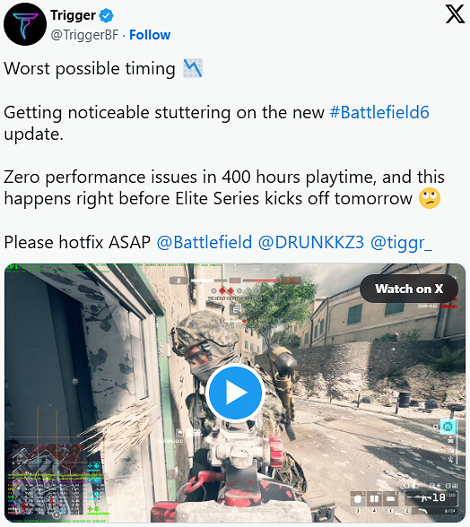 《戰地風雲6》冬季更新引發嚴重卡頓與命中異常! 《戰地風雲6》冬季更新引發嚴重卡頓與命中異常!