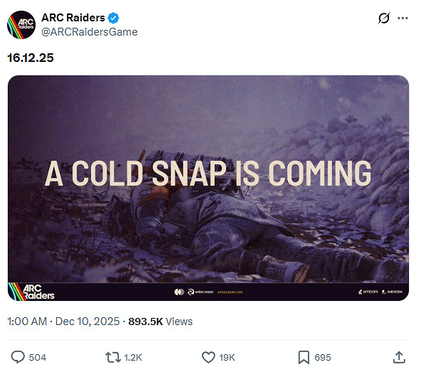 12月16日上線! 《弧光劫掠者》官宣推出"寒潮突襲"更新 12月16日上線! 《弧光劫掠者》官宣推出"寒潮突襲"更新