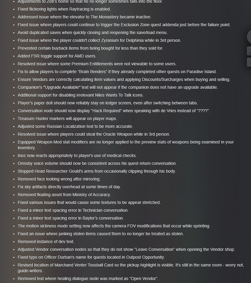 《外圍世界2》重大更新:1.0.6.0更新檔修復250+個問題 《外圍世界2》重大更新:1.0.6.0更新檔修復250+個問題