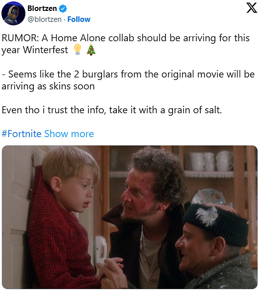 《堡壘之夜》將來有可能連動《小鬼當家》？傳聞僅涉及皮膚