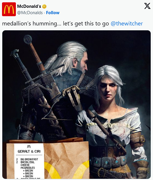 麥當勞連動TGA玩梗出圈!跨界發文祝賀《光與影》 麥當勞連動TGA玩梗出圈!跨界發文祝賀《光與影》