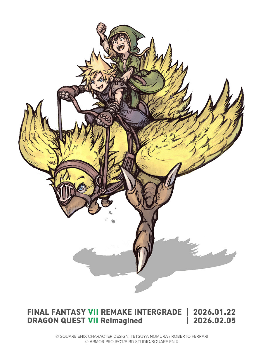 《FF7RE》第三部體驗版上線 野村哲也繪DQ連動賀圖 《FF7RE》第三部體驗版上線 野村哲也繪DQ連動賀圖