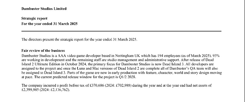 《死亡島2》工作室財報公開! 續作2028年Q1或Q2登場