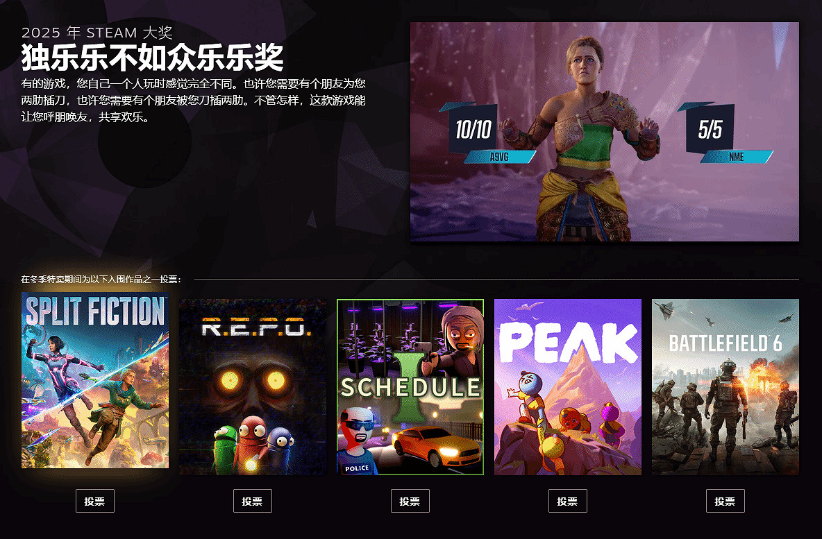 Steam大獎提名公開：《光與影》《天國拯救2》等入圍