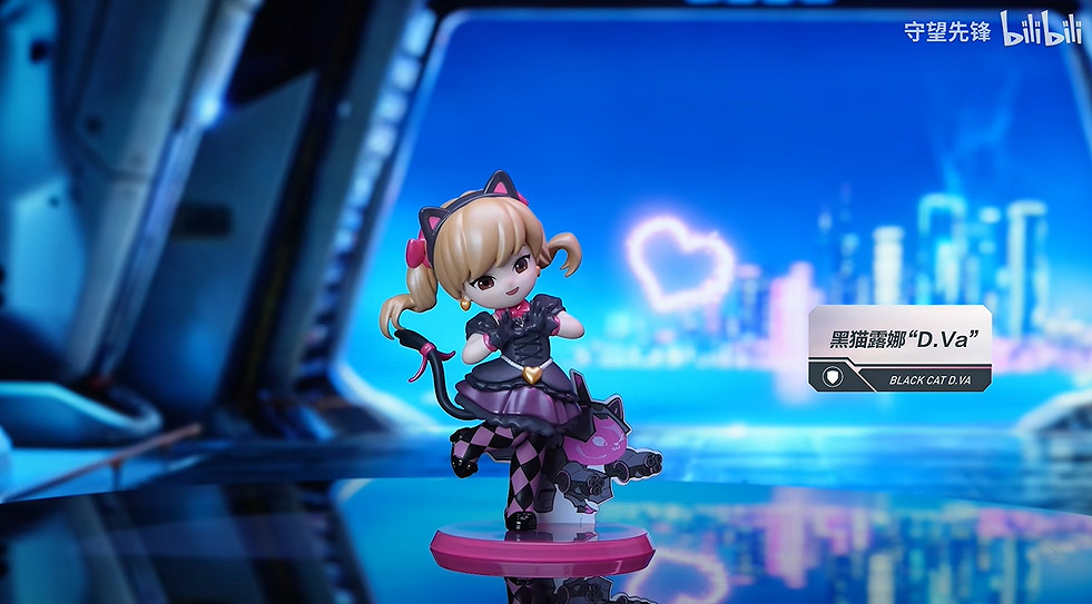 黑貓D.Va超可愛！《鬥陣特攻》x泡泡瑪特盲盒下周開售