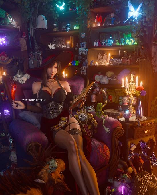 太可啦! 《最終幻想7》全新3D渲染圖:蒂法成甜點高手