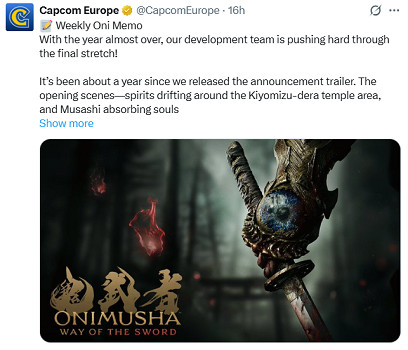 《鬼武者 劍之道》開發進入最後階段！多支預告籌備中