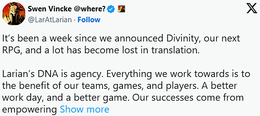 拉瑞安將就AI爭議舉辦問答會！平息《神界》輿論風波