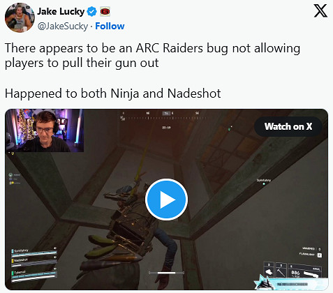 《ARC》玩家遭遇武器無法切換！直播事故頻發引熱議