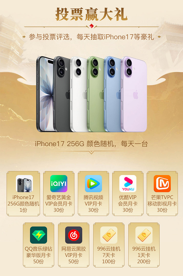 傳奇界奧斯卡再臨!996傳奇盒子25年金屠龍獎年度評選等待你的一票 傳奇界奧斯卡再臨!996傳奇盒子25年金屠龍獎年度評選等待你的一票