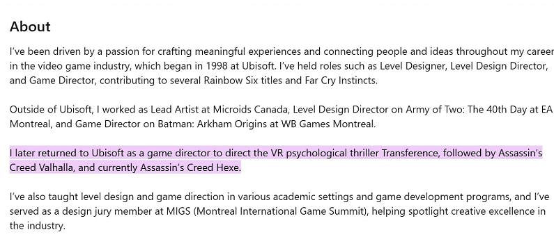 《刺客教條Hexe》總監曝光 曾執導蝙蝠俠阿卡姆起源 《刺客教條Hexe》總監曝光 曾執導蝙蝠俠阿卡姆起源